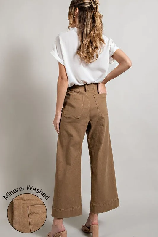 SOFT WASHED WIDE LEG PANTS