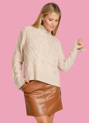 The Riley Mock Cable Sweater