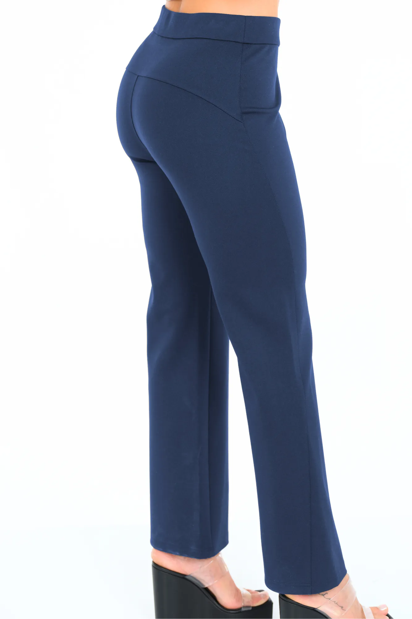 Wide Leg Pull On Soft Ponte Pant- "Steffi" LIOR