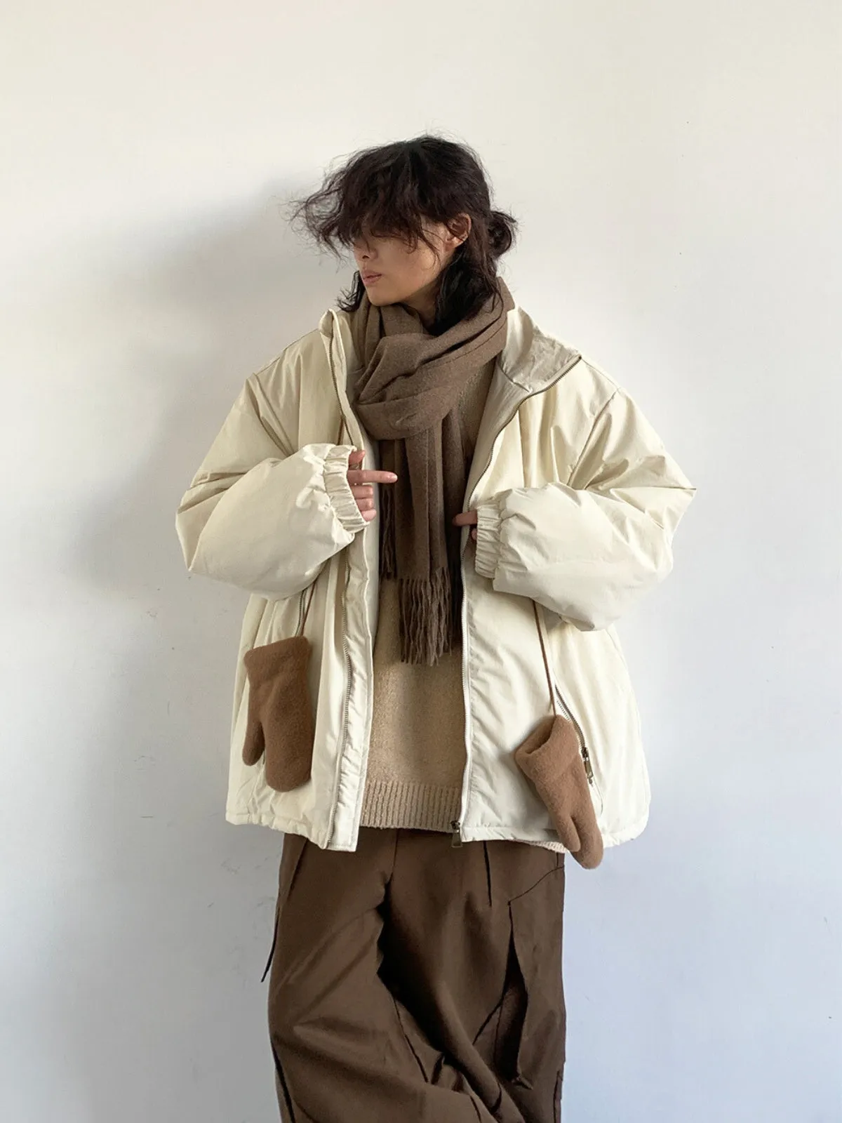 WLS Retro Khaki Loose And Versatile Cotton Coat